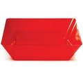 Trendware Trendware 053419 11 In. Translucent Red Large Square Bowl - Case of 6 53419